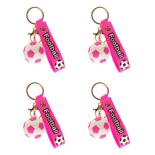 Packung mit 4 Sport-Schlüsselanhängern,-Rosa