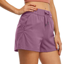 Womens Athletic Hiking Running Shorts for Women Yoga-Purple XXL
