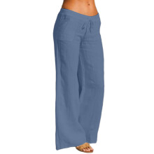Pants for Women Drawstring Loose Fit Casual-light blue M