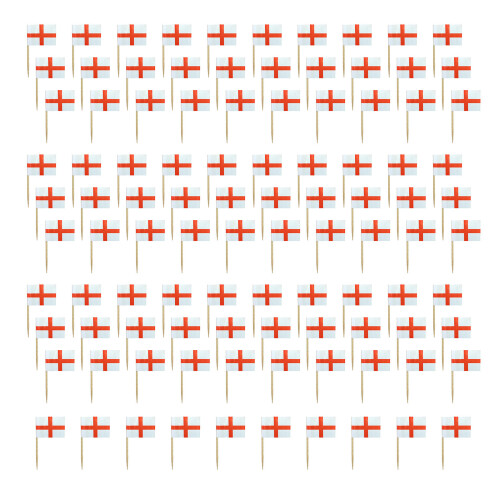 100Pcs National Flag Toothpicks  Cupcake Picks-England