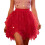 Modern Asymmetric Hems Skirt In Classical Color-Red M 1