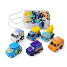 Pull Back Car Toys Assorted Mini Vehicle Set 6 Pack