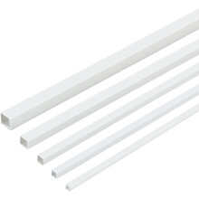 30 stuks witte vierkante holle plastic buizen van 3-8 mm