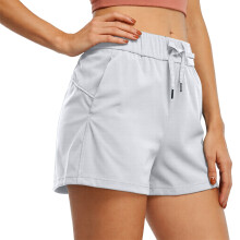 Womens Athletic Hiking Running Shorts for Women-light gray M