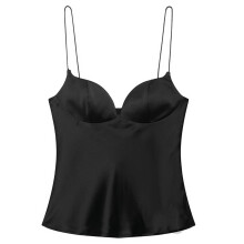 Women's Satins Spaghetti Strap Sweetheart Neck Slim Fit-A S