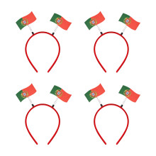 Set Of 4 Piece Comfortable Football Fan Headbands-Portugal