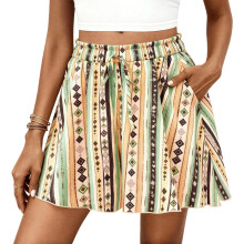 Breathable Stretchy Waistband Ladies Shorts Beach-9 XXL