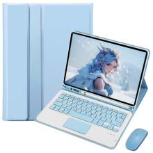 Capa com teclado e suporte inteligente e fino para Samsung Galaxy Tab A9