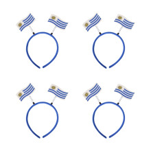 4Pcs Hair Hoop Hairbands Football Headdress For-Uruguay