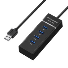 USB 3.0 4-portars hubb med 29 cm kabel