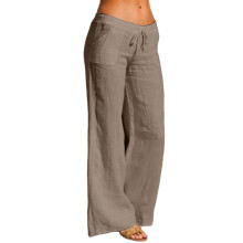 Pants for Women Drawstring Loose Fit Casual-caramel color L