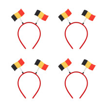 Multiple Country Charm Festival Headwears Set Of 4pcs-Belgium