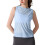 Womens Sleeveless Backless Workout Tops Open Back-Blue M 1