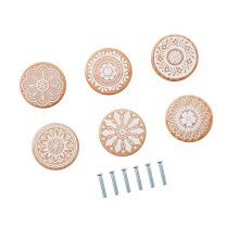 Decorative Beechwood Drawer Knob Fun Animal Pattern Cabinet-A