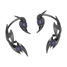 Fashionable Oversized Ear Cuffs Punk Mechanical Ear-black
