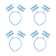 Set Of 4pcs Comfortable Team Flag Headbands Hairbands-Argentina