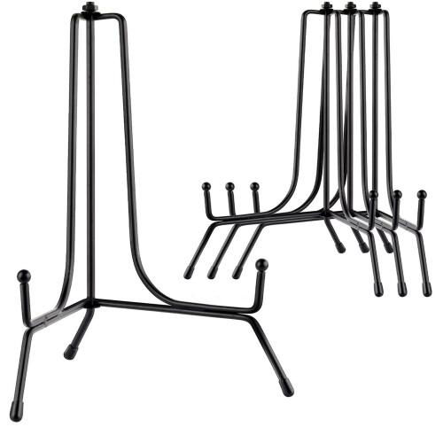 4er-Pack schwarze Metallplatten-Präsentationsständer