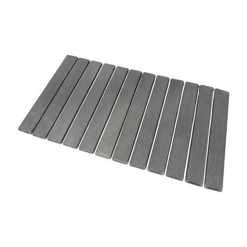 Square Shape Diatomite Dish Drying Board 12 Section-Dark Gray
