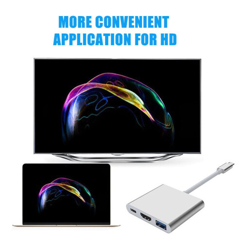 USB-C til HDMI4K-adapter med USB 3.0 og ladeport 2