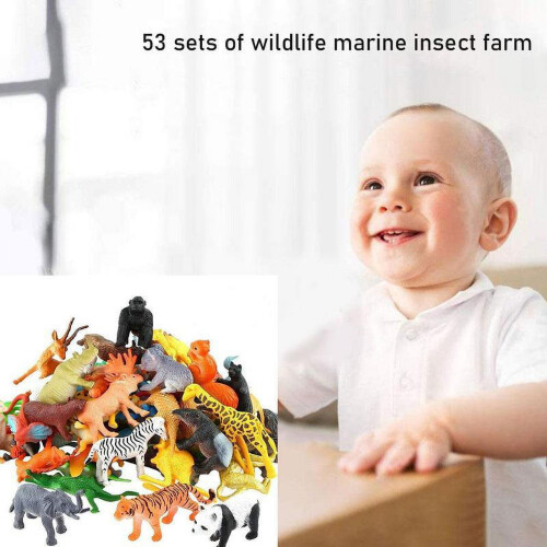 Realistiske plastik mini jungledyrfigurer 32 stk. 1