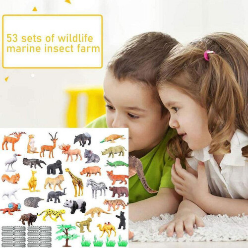 Realistiske plastik mini jungledyrfigurer 32 stk. 2