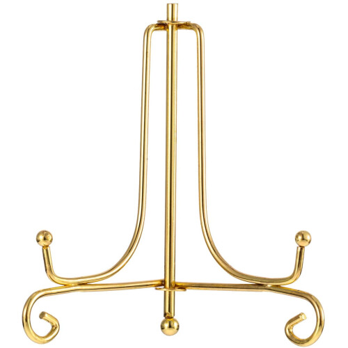 Suporte de ferro para exibição, 7,6 cm (3 polegadas), nas cores preto, dourado e prateado. 1