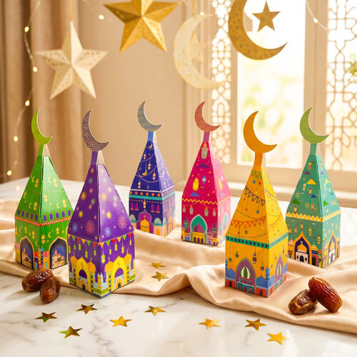 12Pcs Mosque Shaped Gift Boxes Candy Chocolate Containers For-3 2