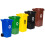 5er-Set Abfallbehälter à 120 l mit Gummirädern, HDPE 1