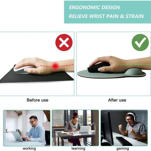 Ergonomisk musematte i minneskum med sklisikker base 1