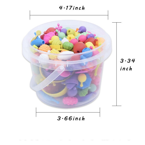 Snap Pop Perler Smykkesæt til Piger, 160 stk. 1