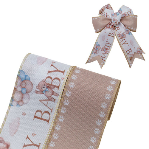 2pack Flexible Wire Edges Polyester Ribbons Gift Wrapping-63mm 1
