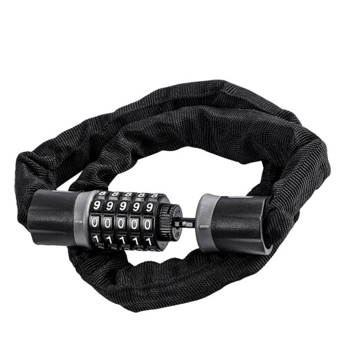 Lucchetto a catena per bicicletta con codice a combinazione, antifurto resistente 2