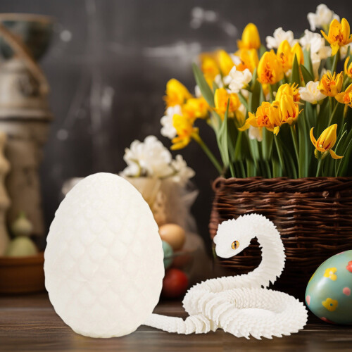 3D-printad ledad ormleksak skrivbordsdekoration 1 styck 1
