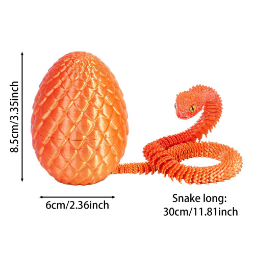 3D-tryckt artikulerad ormleksak djurmodelldekor 2