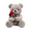Valentine's Day Teddy Bear Plush with Rose 23cm 2