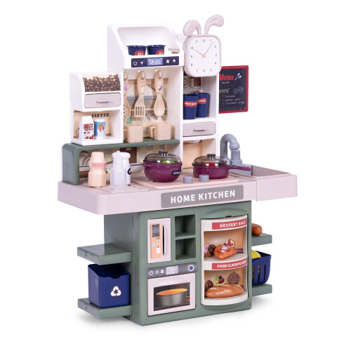 Cucina giocattolo per bambini con suoni, luci, vapore e 35 accessori 2