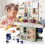 Cucina giocattolo per bambini con suoni, luci, vapore e 35 accessori 7
