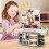 Cucina giocattolo per bambini con suoni, luci, vapore e 35 accessori 8