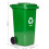 5er-Set Abfallbehälter à 120 l mit Gummirädern, HDPE 10