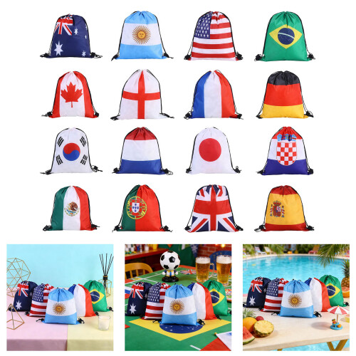 4Pcs Efficient Soccer Themed Gift Bags Strong Polyester-Japan 2