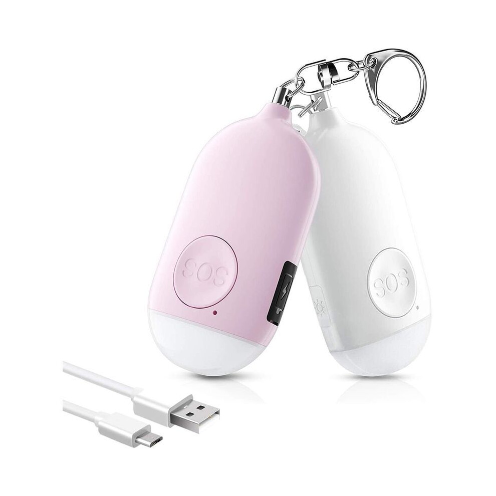 Personal Alarm Siren Song 2 Pack - 130Db Self Defense Alarm Keychain Emergency Led Flashlight 8193650757010