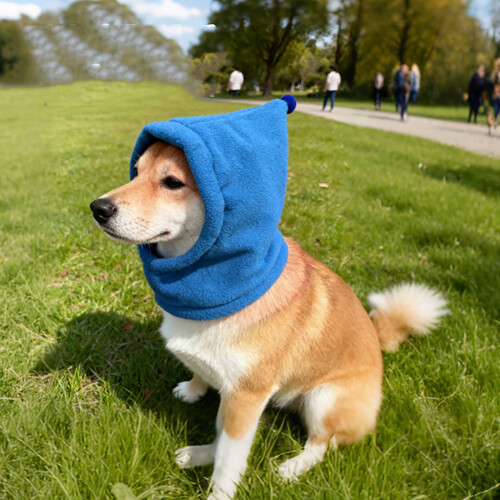 Comfortable Dog Plush Hat For Cold Weather Winter Warm-grey M 2