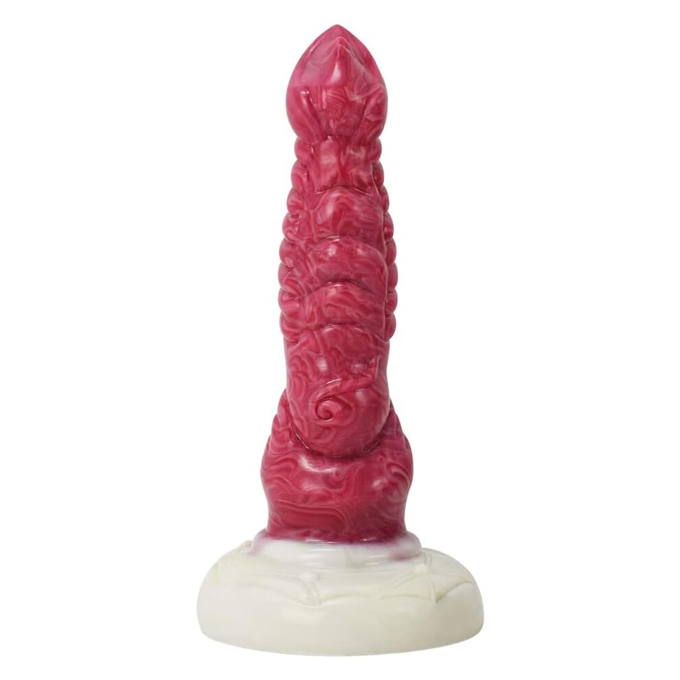 Behorny Dildo Sex Toy, Liquid Silicone Fantasy Dildo With Suction Cup