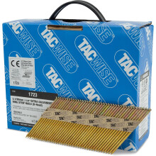 TACWISE Extra Galvanised Ring Strip Nails (D Head) Paper Collated 34-Inclined 3.1/90mm Pack of 1600
