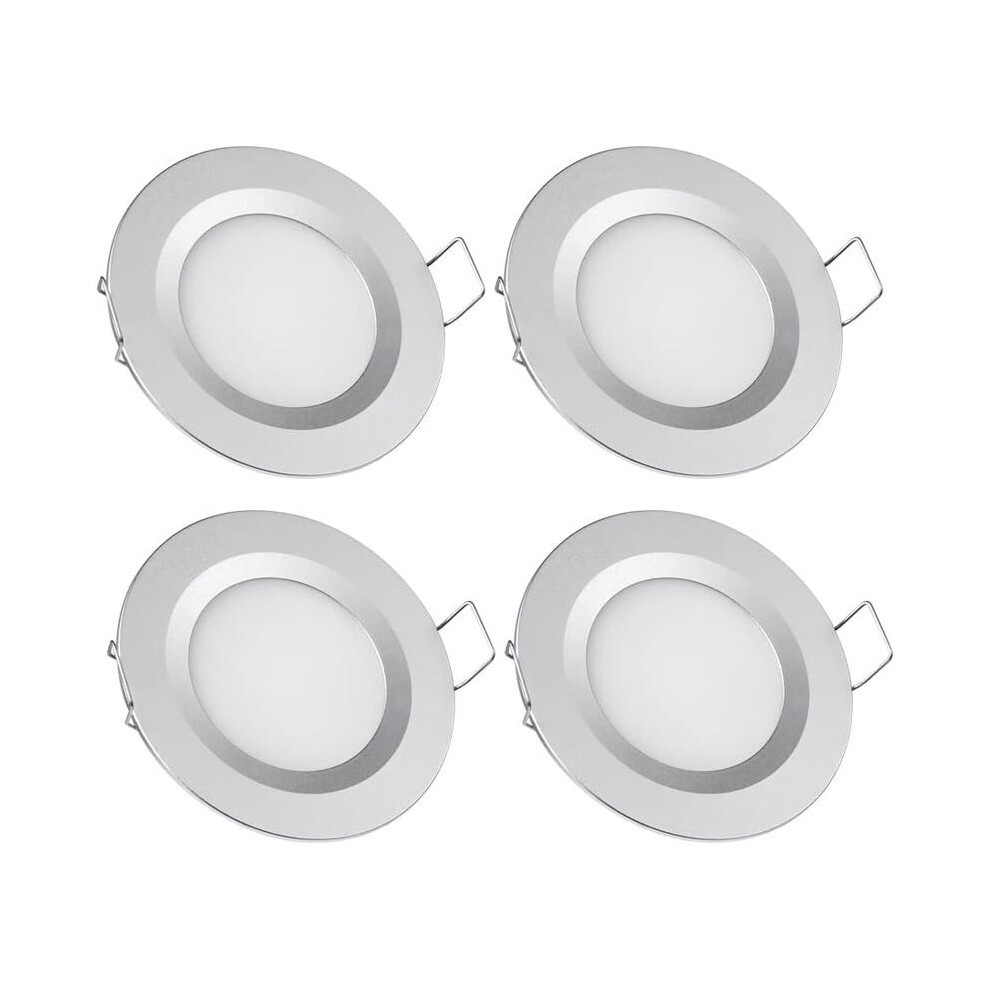 Motorhome Boat 12V 4 X Led Recessed Ceiling Lights, 3W 3200K Dimmable Full Aluminum Downlights 8193650964197