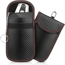2 Pack Portable Signal Blocking Faraday Pouch Bag, Anti RFID Car Key Pouch, Anti RFID Car Key Pouch
