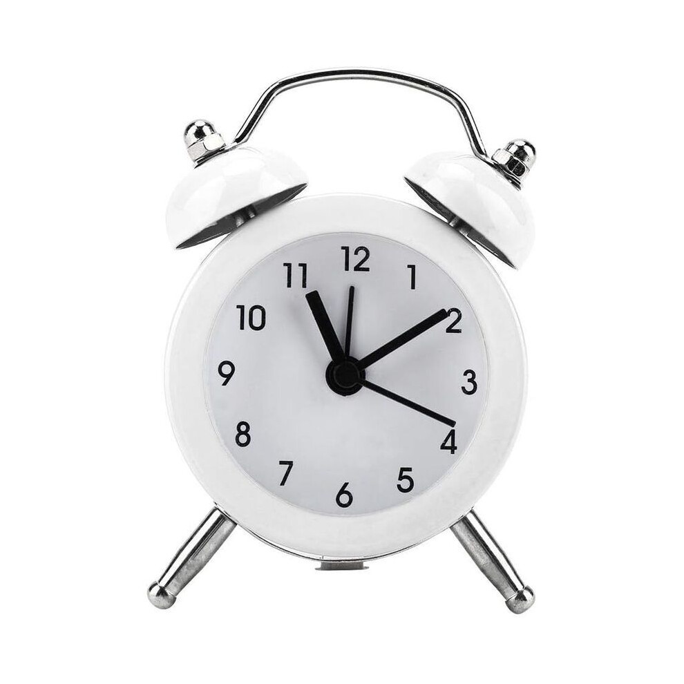 Metal Double Bell Retro Alarm Clock Loud Silent Sound Alarm With Night Lights