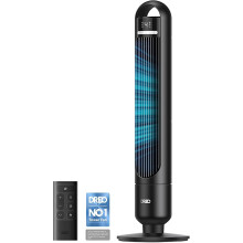 DREO Quiet Tower Fan for Bedroom& Home, 25ft/s Powerful Airflow, 29ft Coverage, 1-8H Timer, 4 Speeds, 3 Modes, 28dB Bladeless Fan with Remote Control