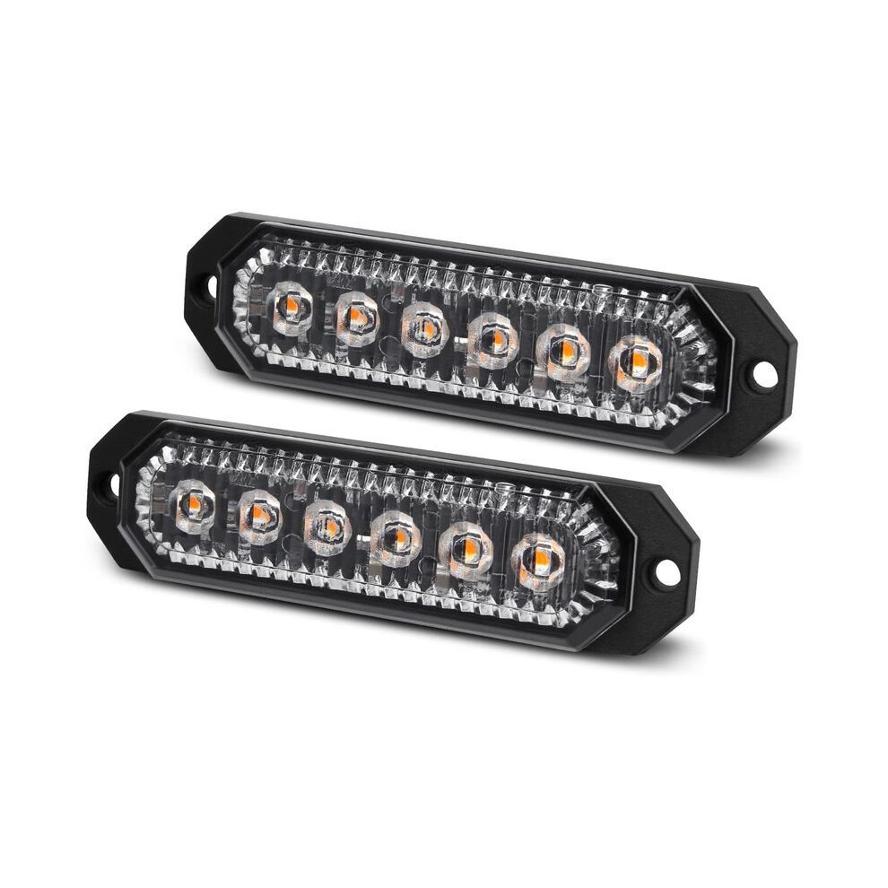 2Pcs Emergency Strobe Flashing Led Hazard Warning Beacon Light/Amber 8193650857680