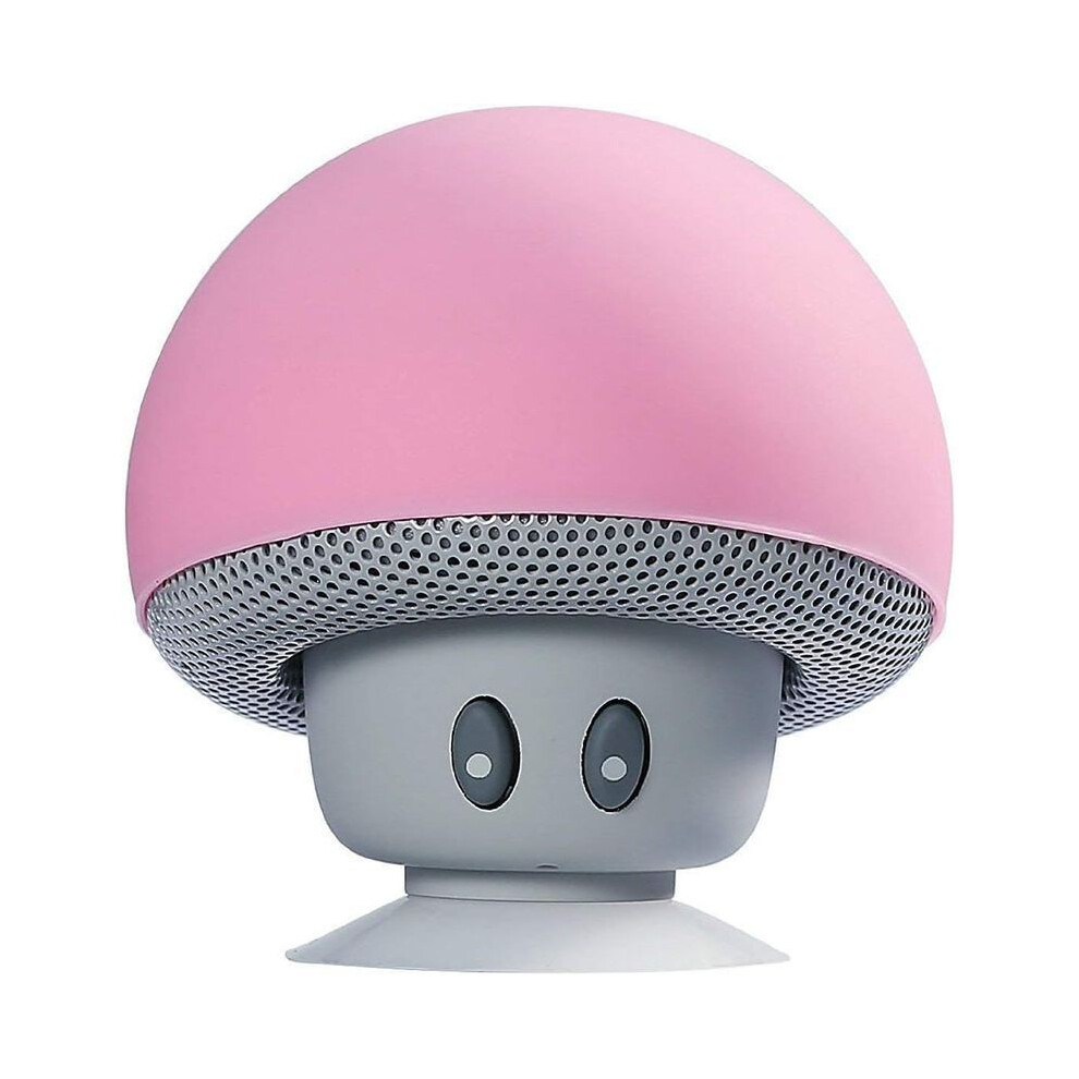 Mushroom Mini Wireless Portable Bluetooth 4.1 Speakers With Mic For Smartphones (Pink) Pink 8193650882439